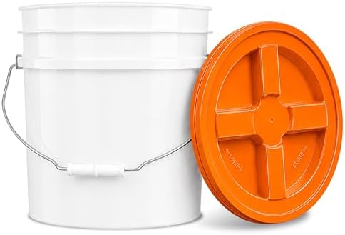 ePackageSupply 3.5 Gallon Bucket, Food-Grade w/Lid, BPA-Free, Orange,1 Pack by ePackageSupply