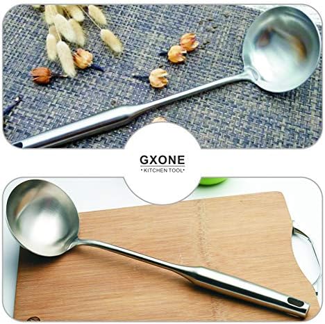 Soup Ladle,304 Stainless Steel Cooking Ladle with Long Handle,3.9 Inch - Image 4