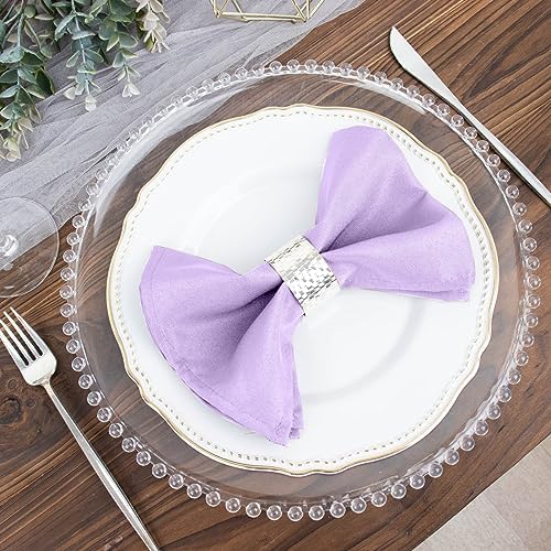 10 pcs 17-Inch Lavender Polyester Table Napkins Reusable Washable Wedding Party Dinner Linens Tableware Supplies - Image 7