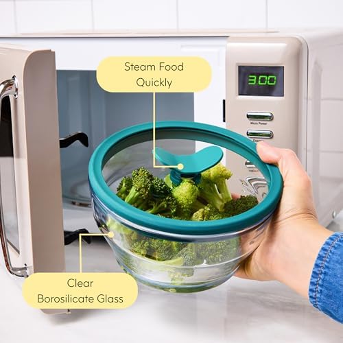 Anyday 4-Piece Large Glass Food Storage with Lids (Clear Kale) - Image 5