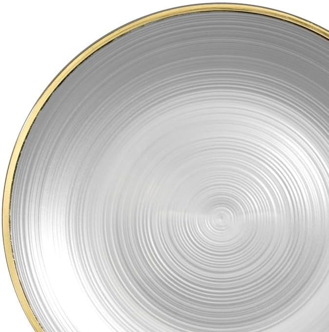 " OCCASIONS " 240 Plates Pack,(120 Guests) Premium Wedding Party Disposable Plastic Plates Set -120 x 10'' Dinner + 120 x 7'' Salad/Dessert (Belize in White Pearl & Gold) - Image 5