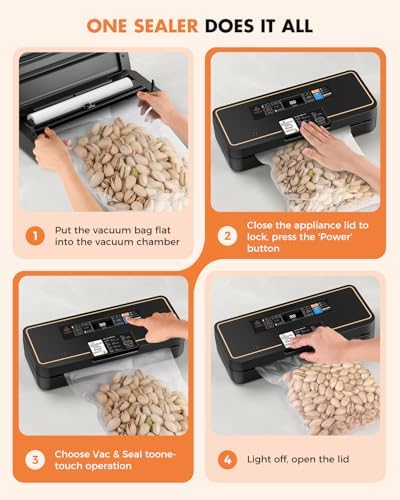 Vacuum Sealer for Food, Food Saver, 95kPa, Easy Tear Cutter, 9-in-1 - Image 6