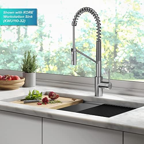 KRAUS Stainless Steel 21 in Touchless Pull Down Kitchen Faucet KSF-2631SFS - Image 3