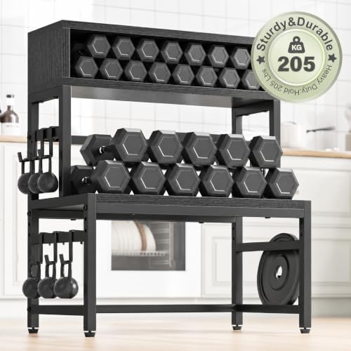 EnHomee 4-Tier Microwave Stand for Countertop Storage, Black - Image 6