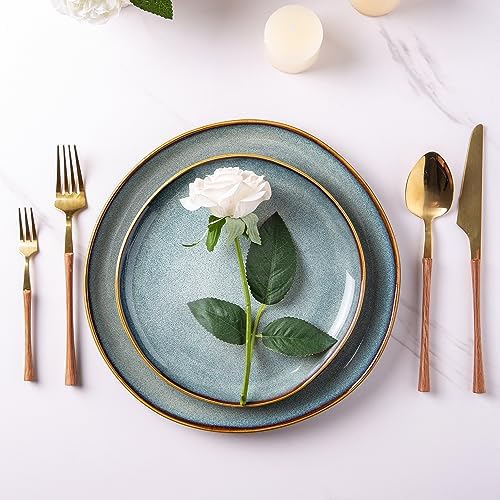 AmorArc Ceramic Dinnerware Sets for 4, 12Pcs Plates and Bowls Sets Dishes - Image 3