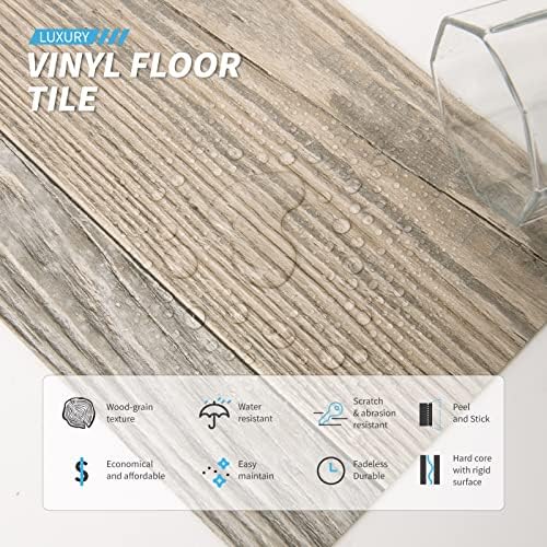 Art3d 36-Pack Wood Texture Peel and Stick Vinyl Flooring Tiles, Aged Wood - Image 5