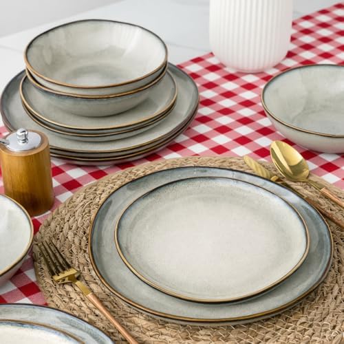 AmorArc Ceramic Dinnerware Sets for 8, 24Pcs Plates and Bowls Sets Dishes - Image 6
