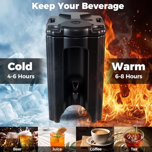 COSTWAY 5 Gal Insulated Beverage Dispenser, Commercial Coffee Drink Serve - Image 3