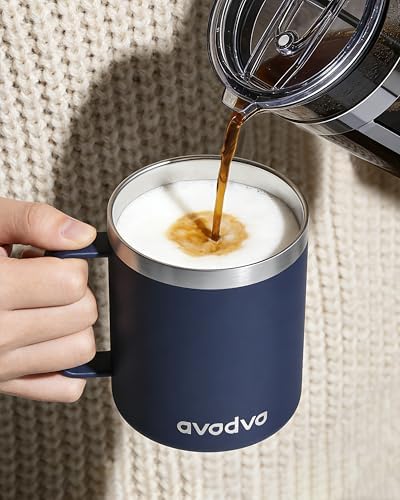 4 Pack 12oz Insulated Coffee Mug with Lid, Stainless Steel Cup - Image 6