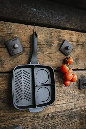Gentlemen's Hardware Non-Stick Multi Section Frying Pan with Silicon Grip Handle - Image 5