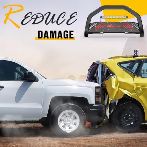Nilight Bull Bar with Light for 2007-2018 Chevy Silverado GMC Sierra 1500 - Image 7