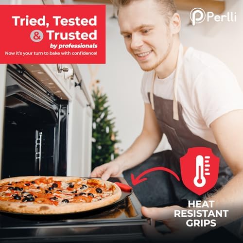 PERLLI Non-Stick 10-Piece Baking Pan Set, BPA-Free Carbon Steel Bakeware Set with Silicone Handles, Stackable Kitchen Oven Set, Cookie Sheet, Baking Tray, Baking Sheet Set, Oven Safe (446°F) - Image 6