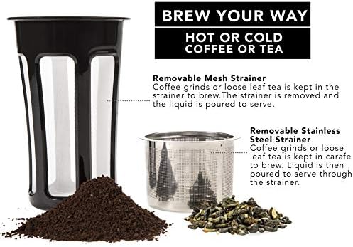 Hastings Collective Thermal Coffee Carafe 50 Oz - Large Stainless Steel Insulated Carafe - 1.5 Liter Double Walled Vacuum Thermos Coffee and Beverage Dispenser with Tea Infuser and Strainer (White) - Image 6