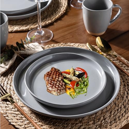 AmorArc Dinnerware Sets for 4, 12 Pieces Ceramic Plates and Bowls Set - Image 5