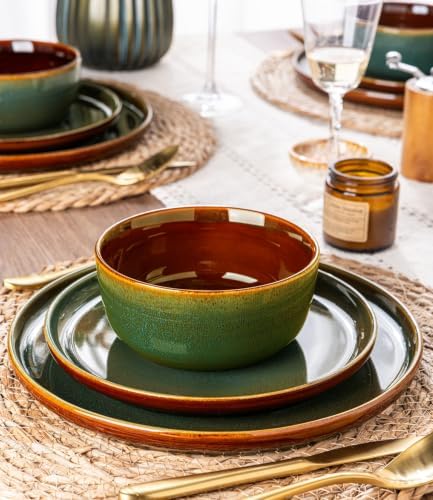 GBHOME Dinnerware Sets for 8, 24 Pieces Ceramic Plates and Bowls Set - Image 6