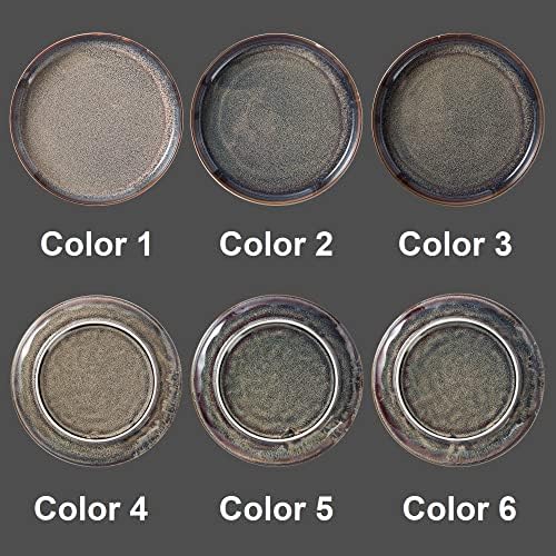 Ceramic dinner plates set of 4, Dessert plates & Salad plates for party and wedding, Microwave safe porcelain plates set, 8 Inch - Image 3