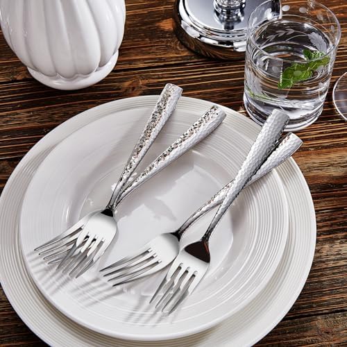 KEAWELL Premium Louis Hammered 20/45/65-Piece Silverware Set (20) - Image 5