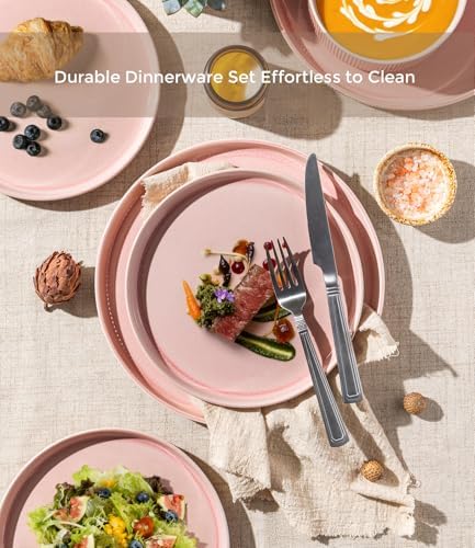 GBHOME Stoneware Dinnerware Sets for 6,18-Piece Plates and Bowls Set - Image 4