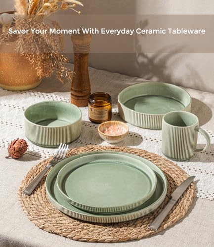 GBHOME Stoneware Dinnerware Sets for 4,16-Piece Plates and Bowls Set - Image 5