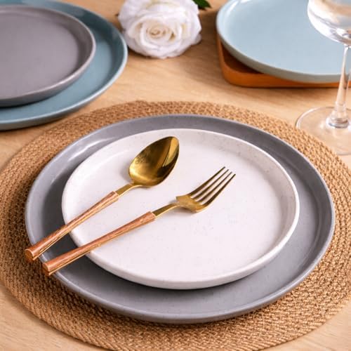 AmorArc Dinnerware Sets for 8, 24 Pieces Ceramic Plates and Bowls Set - Image 5
