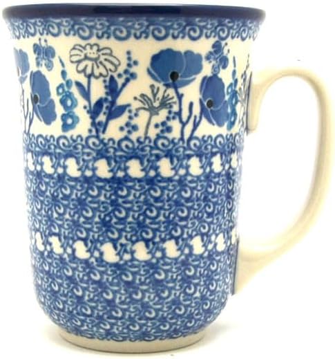 Polish Pottery Mug - 16 oz. Bistro - Evening Poppies by Polish+Pottery+Gallery