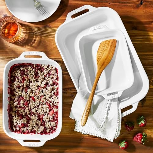 Staub Ceramic 3-pc Rectangular Baking Dish Set - White - Image 2