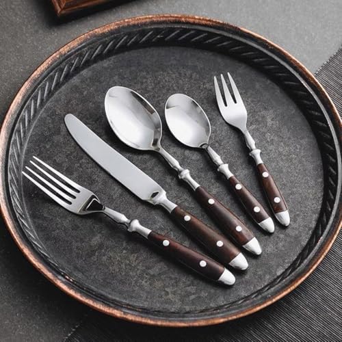 Silverware Set for 10 Classic 50 Piece Flatware Set Elegant 18/8 Stainless Steel Western Cutlery Delicate Utensils for Home Dishwasher Safe Mirror Polished by ZILNEHZ