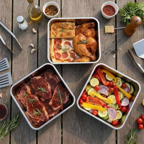 YUPER Stainless Steel Food Storage Containers, 3 Pack (84+125+162OZ) - Image 3