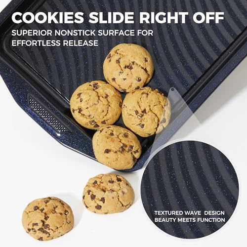 9-Piece Nonstick Bakeware Set, Non-Toxic Baking Pans Set, Shimmer Blue - Image 2