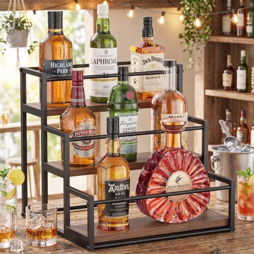 THYGIFTREE 3 Tier Liquor Bottle Display Shelf by THYGIFTREE