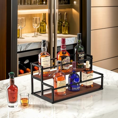 THYGIFTREE 2 Tier Liquor Bottle Display Shelf - Image 6