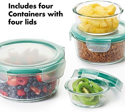 OXO Good Grips 8 Piece Smart Seal Airtight Glass Round Container Set - Image 2