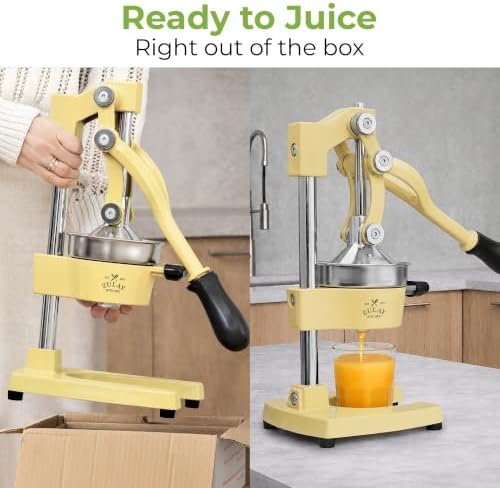 Zulay Kitchen Cast Iron Juicer, Orange Manual Juicer, Citrus Press, Lemon - Image 3
