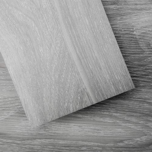 Art3d Peel and Stick Floor Tile Vinyl Wood Plank 12-Pack 18 Sq.Ft, Light Grey, Rigid Surface Hard Core Easy DIY Self-Adhesive Flooring by Art3d