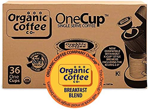 The Organic Coffee Co. Compostable Coffee Pods - Breakfast Blend (36 Ct) K Cup Compatible, Medium Roast, USDA Organic - Image 6