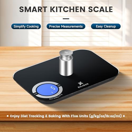 EILISON Smart Kitchen Food Scale,Bluetooth,8000g Cap,Nutrition Calculator - Image 4