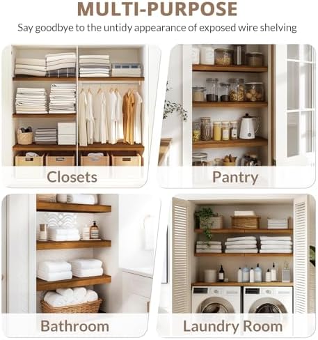 Gashell Wire Shelf Covers, Bamboo Wire Rack Covers for Pantry, Closet - Image 6