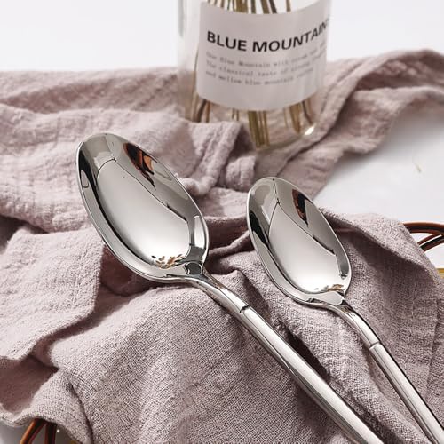 Silverware Set for 4 Modern 16 Piece 18/10 Stainless Steel Square Flatware Set Nice Weight Mirror Polished Kitchen Utensils Cutlery Sets for Home Restaurant Wedding Tableware Dishwasher Safe - Image 4