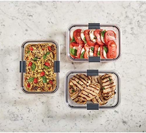 Rubbermaid Brilliance Food Storage Container, Large, 9.6 Cup, Clear, 3 Pack - Image 4