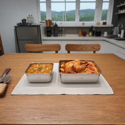 YUPER Stainless Steel Food Containers, 2 Pack (88+162OZ) - Image 4