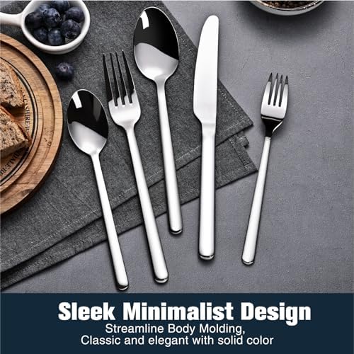 30-Piece Forged Silverware Set for 6, 18/10 Stainless Steel Mirror Finish - Image 5