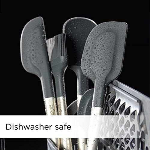 All-Clad Specialty Silicone Kitchen Gadgets 2 Piece Set, Spatulas Kitchen Tools, Kitchen Hacks Silver - Image 3