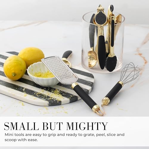 Styled Settings Black and Gold Kitchen Utensils, 8-Piece, Black & Gold - Image 3
