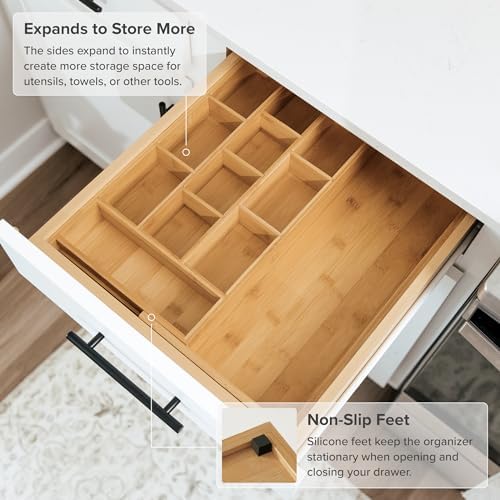 KitchenEdge Tea Bag & Coffee Pod Organizer, 9.7-17 in, Bamboo - Image 6