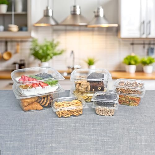 6oz RPET Clear Hinged Lid Deli Container - 400Pcs - Image 6