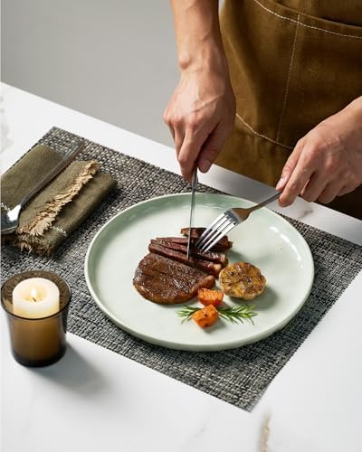 Famiware Mars Stoneware Dinnerware Set for 4, Light Green - Image 7