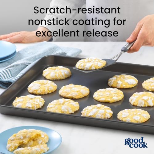 GoodCook Everyday Nonstick Steel Baking Sheet, 15" x 21", Gray - Image 4