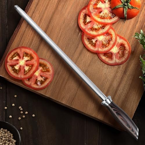 HOSHANHO Honing Rod, 12 Inch Professional Kitchen Knife Sharpener Rod - Image 6