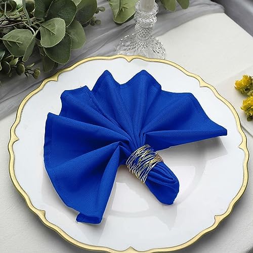 25 pcs 17-Inch Royal Blue Polyester Table Napkins Reusable Washable Wedding Party Dinner Linens Tableware Supplies by BalsaCircle