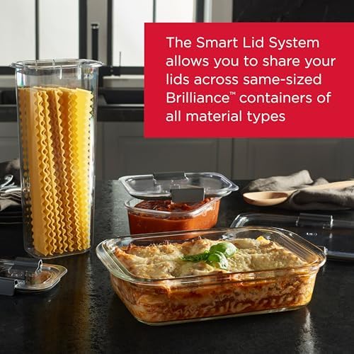 Rubbermaid Brilliance Glass Food Storage Containers, 3.2 Cup, Set of 4, BPA-Free, Leak-Proof, Clear - Image 4